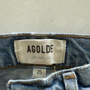 Agolde Blue Distressed Denim Jeans